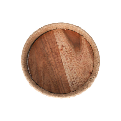 Rustic Wood Cake Stand with Cloche - 6.75 IN JT