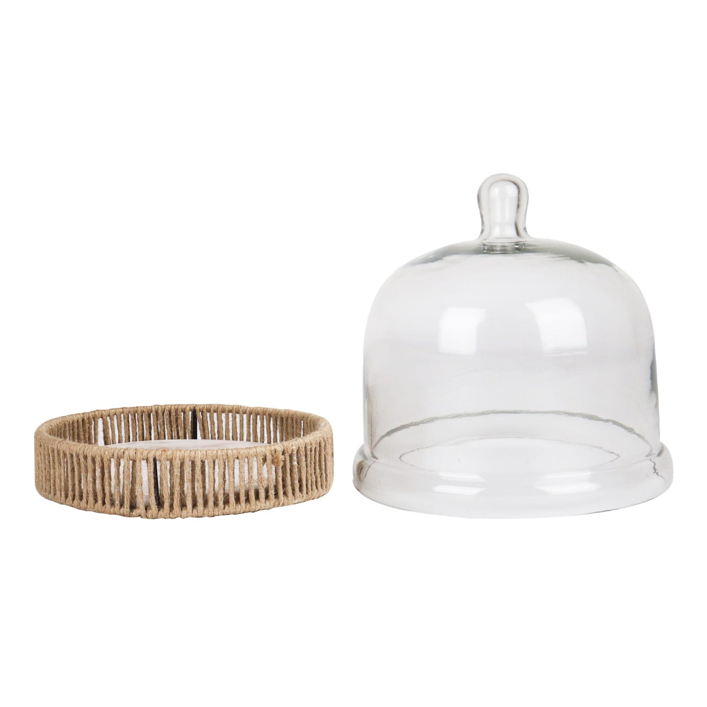 Rustic Wood Cake Stand with Cloche - 7 inch RP