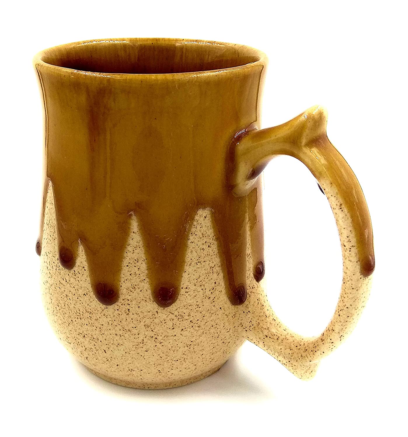 Hand Glazed Ceramic Coffee & Milk Glasses , Cocktail Glasses - (Caramel)