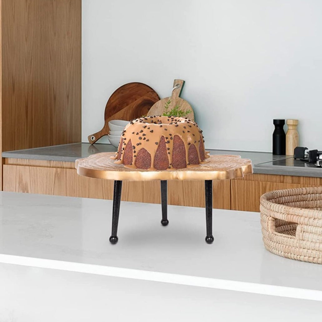 Wave Design Aluminum Cake Pedestal Stand