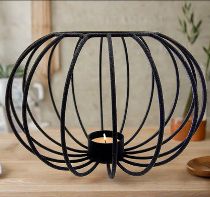 Black Tealight Stand, Matte Finish Candle Holder - PUMB