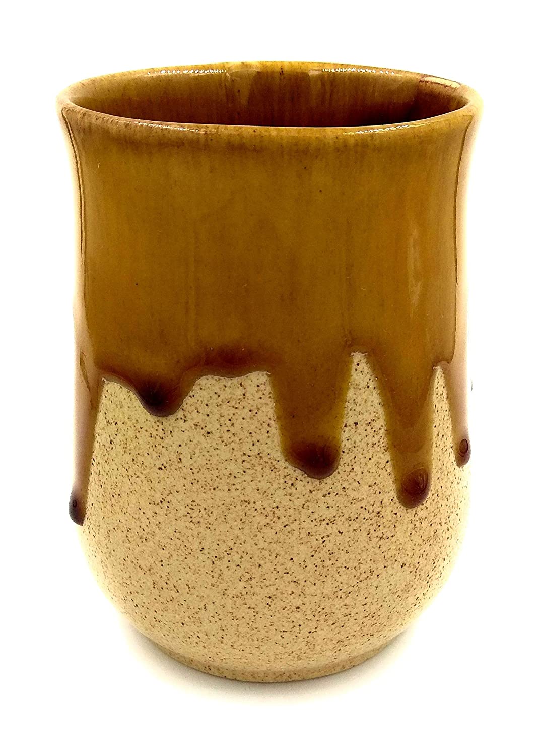 Hand Glazed Ceramic Coffee & Milk Glasses , Cocktail Glasses - (Caramel)