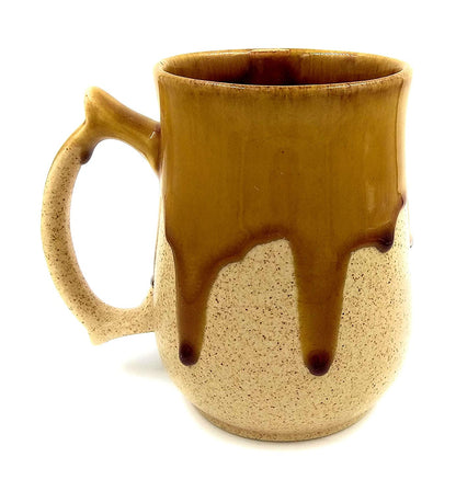 Hand Glazed Ceramic Coffee & Milk Glasses , Cocktail Glasses - (Caramel)