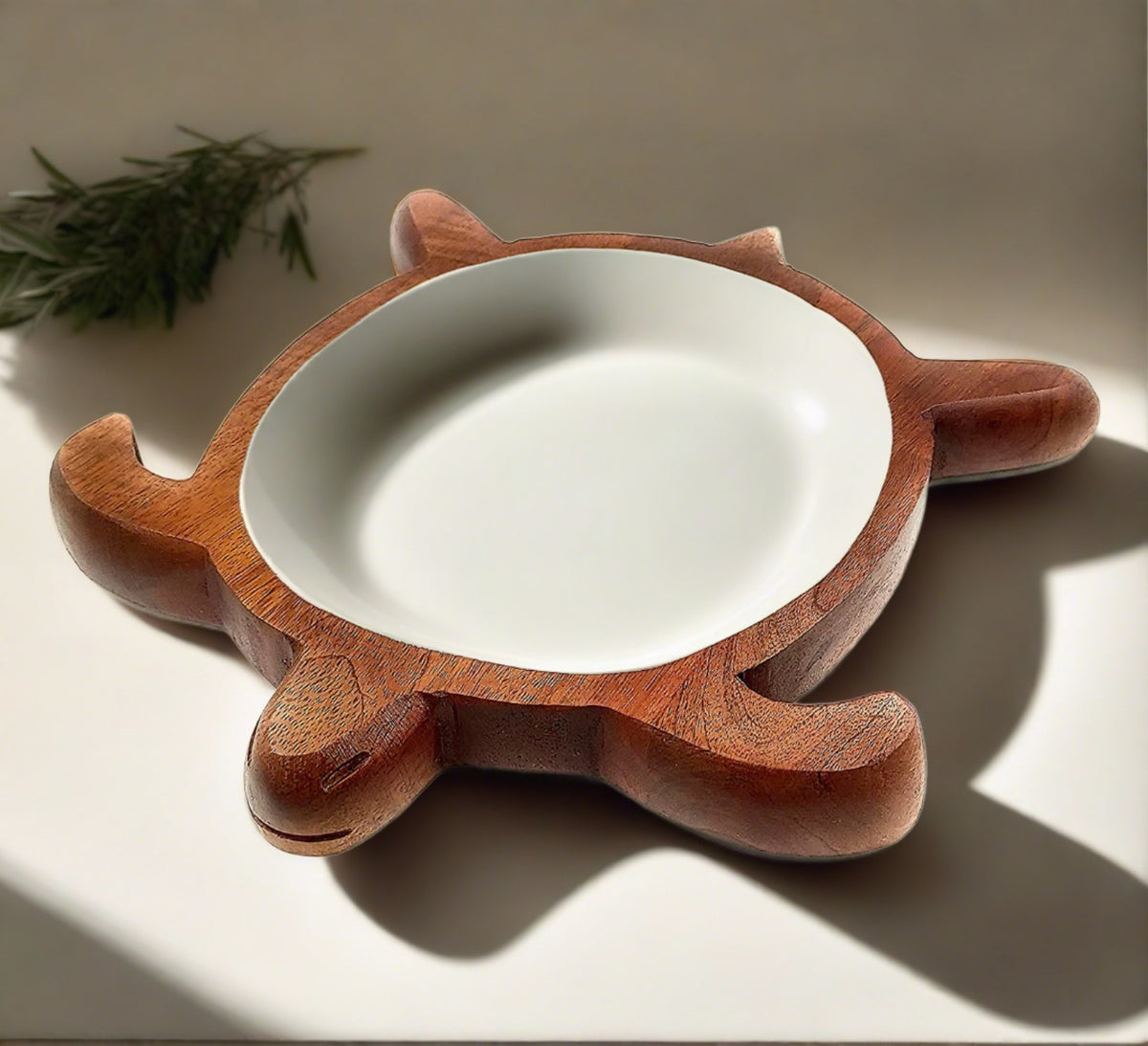 Handcrafted turtle inspired platter for serving