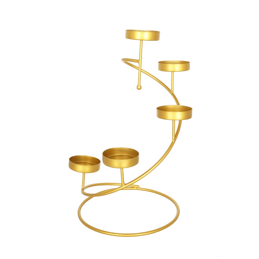 Spiral Golden Tealight Holder, Home Decor, Event and Wedding Centerpiece