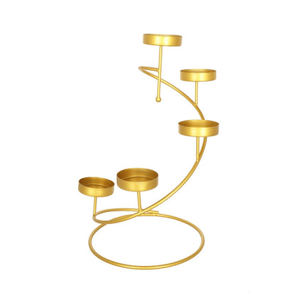 Spiral Golden Tealight Holder, Home Decor, Event and Wedding Centerpiece