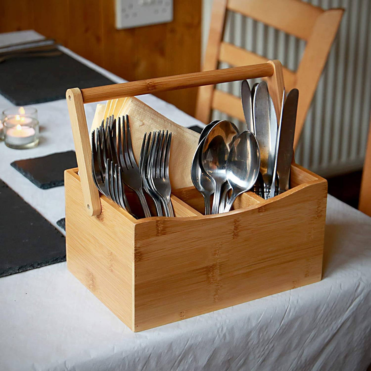 Multipurpose Wooden Cutlery holder