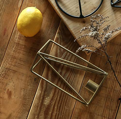 Stylish Geometric Candle Holder for Decor - Candle Holder Golden -GS Set of 2