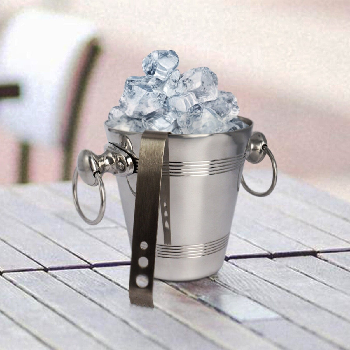 Handmade Aluminium Ice Bucket 1 LTR - Silver