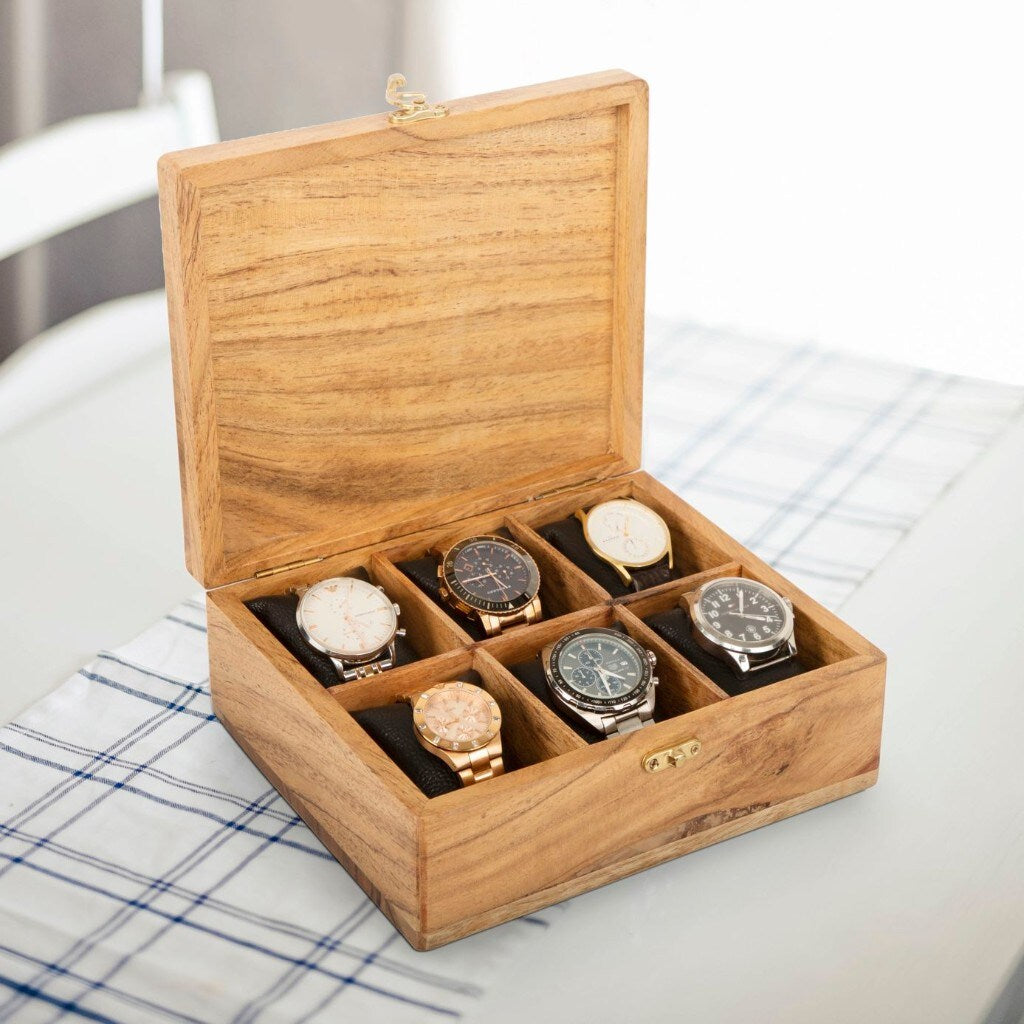 Premium Wooden Watchbox - 6 slot