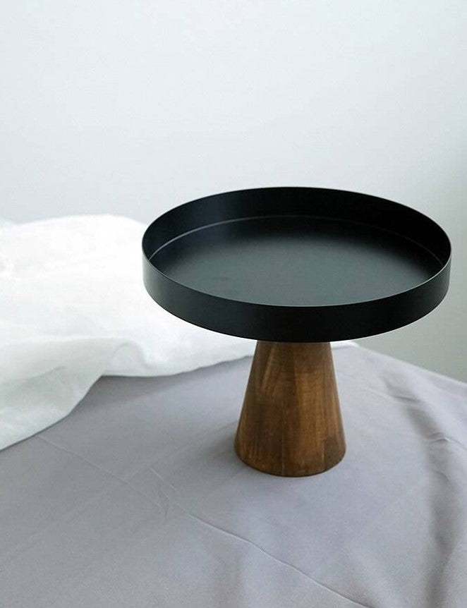 Rustic Wooden Cake Stand - Set of 2