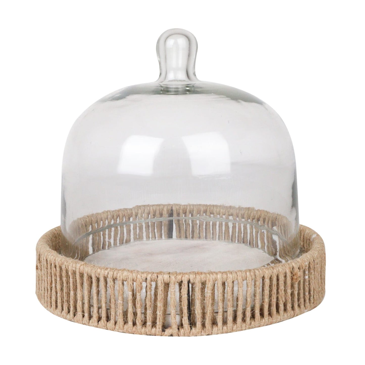 Rustic Wood Cake Stand with Cloche - 7 inch RP